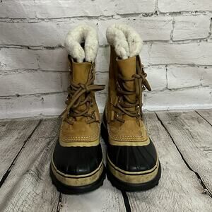 Sorel Men’s Tan Hand Crafted Insulated Boots, Size 6, Pre-owned